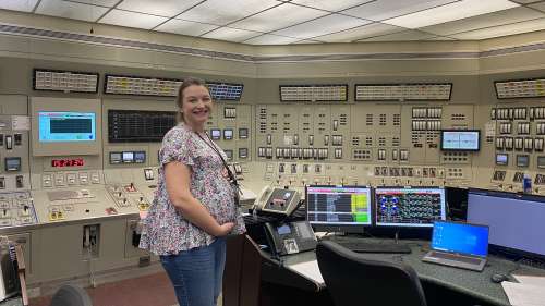 Lily Stuck in the Comanche Peak Control Room