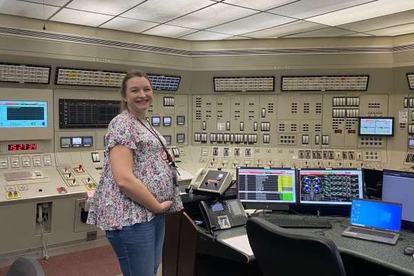 Lily Stuck in the Comanche Peak Control Room