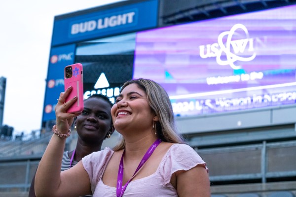 Two women take a selfie at the 2024 special event