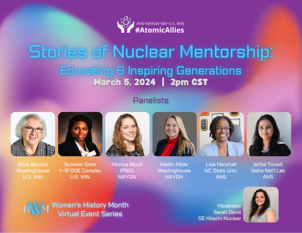 Recording Available: Stories of Nuclear Mentorship: Educating & Inspiring Generations Webinar